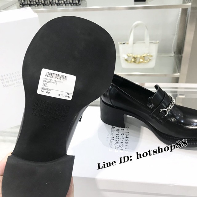 Maison Margiela MM6大頭瑪麗珍鞋 施華洛世奇水鑽 復古粗跟鞋學院風大頭娃娃單鞋 dx2011